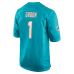 Number 1 Groom Miami Dolphins Nike Game Jersey Aqua