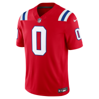 Christian Gonzalez New England Patriots Nike Alternate Vapor F.U.S.E. Stitched Limited Jersey Red