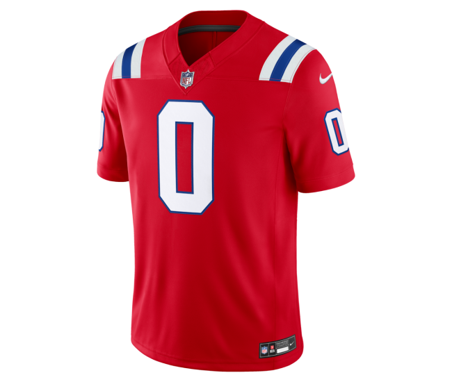 Christian Gonzalez New England Patriots Nike Alternate Vapor F.U.S.E. Stitched Limited Jersey Red