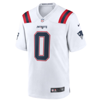 Christian Gonzalez New England Patriots Nike Game Jersey White