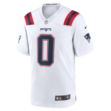 Christian Gonzalez New England Patriots Nike Game Jersey White Christian Gonzalez New England Patriots Nike Game Jersey White