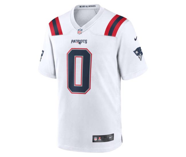 Christian Gonzalez New England Patriots Nike Game Jersey White