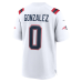 Christian Gonzalez New England Patriots Nike Game Jersey White