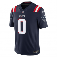 Christian Gonzalez New England Patriots Nike Team Vapor F.U.S.E. Stitched Limited Jersey Navy