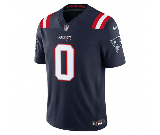 Christian Gonzalez New England Patriots Nike Team Vapor F.U.S.E. Stitched Limited Jersey Navy