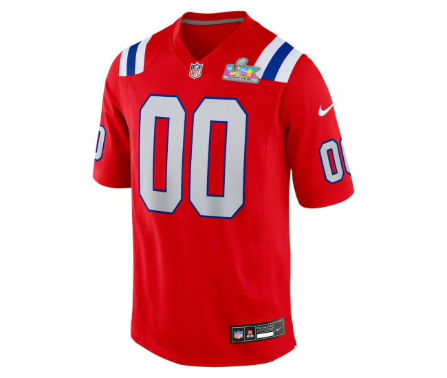 New England Patriots Nike Super Bowl LX Patch Custom Game Jersey Red