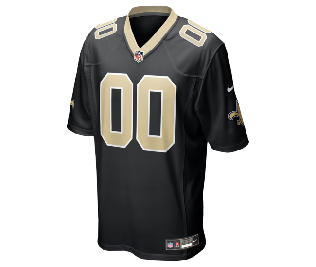 New Orleans Saints Nike Custom Game Jersey Black