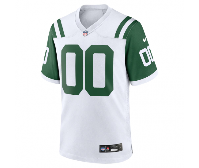 New York Jets Nike Classic Alternate Custom Replica Jersey White