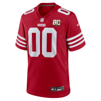 San Francisco 49ers Nike 80th Anniversary Custom Game Jersey Scarlet
