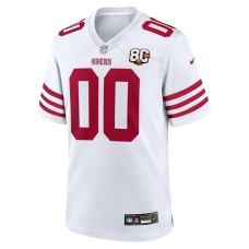 San Francisco 49ers Nike 80th Anniversary Custom Game Jersey White San Francisco 49ers Nike 80th Anniversary Custom Game Jersey White
