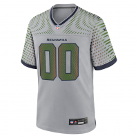 Seattle Seahawks Nike 2025 Rivalries Collection Custom Game Jersey Wolf Gray