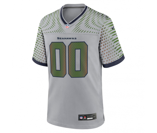 Seattle Seahawks Nike 2025 Rivalries Collection Custom Game Jersey Wolf Gray