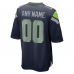 Seattle Seahawks Nike Custom Game Jersey College Navy