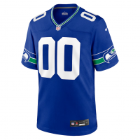 Seattle Seahawks Nike Throwback Custom Jersey Royal