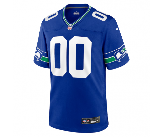Seattle Seahawks Nike Throwback Custom Jersey Royal