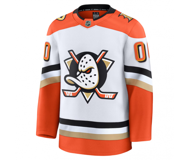 Anaheim Ducks Fanatics Away Premium Custom Jersey White