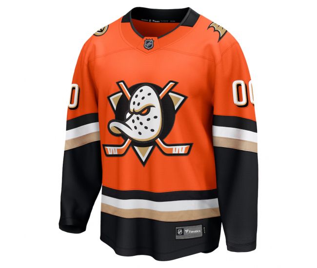 Anaheim Ducks Fanatics Home Breakaway Custom Jersey Orange