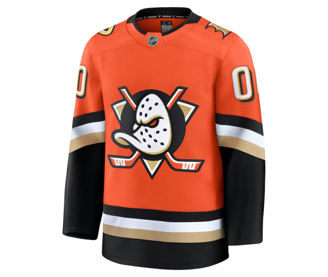 Anaheim Ducks Fanatics Home Premium Custom Jersey Orange