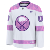 Buffalo Sabres Fanatics 2024 Hockey Fights Cancer Custom Practice Jersey White