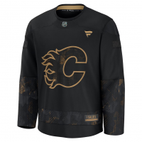Calgary Flames Fanatics 2024 Military Appreciation Custom Practice Jersey Black