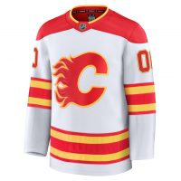 Calgary Flames Fanatics Away Premium Custom Jersey White