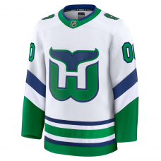 Carolina Hurricanes Fanatics Throwback Premium Custom Jersey White Carolina Hurricanes Fanatics Throwback Premium Custom Jersey White