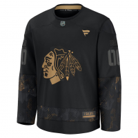 Chicago Blackhawks Fanatics 2024 Military Appreciation Custom Practice Jersey Black