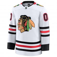 Chicago Blackhawks Fanatics Away Premium Custom Jersey White Chicago Blackhawks Fanatics Away Premium Custom Jersey White