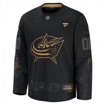 Columbus Blue Jackets Fanatics 2024 Military Appreciation Custom Practice Jersey Black