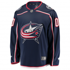 Columbus Blue Jackets Fanatics Home Breakaway Custom Jersey Navy Columbus Blue Jackets Fanatics Home Breakaway Custom Jersey Navy