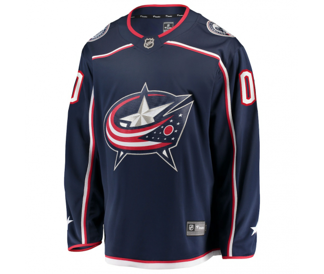 Columbus Blue Jackets Fanatics Home Breakaway Custom Jersey Navy