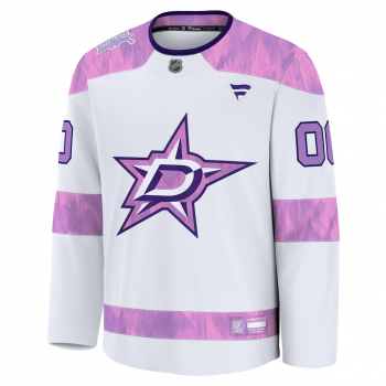 Dallas Stars Fanatics 2024 Hockey Fights Cancer Custom Practice Jersey White
