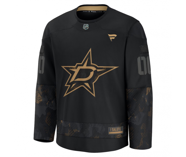 Dallas Stars Fanatics 2024 Military Appreciation Custom Practice Jersey Black