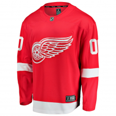Detroit Red Wings Fanatics Home Breakaway Custom Jersey Red Detroit Red Wings Fanatics Home Breakaway Custom Jersey Red