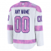 Edmonton Oilers Fanatics 2024 Hockey Fights Cancer Custom Practice Jersey White