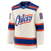 Edmonton Oilers Fanatics Alternate Premium Custom Jersey Light Beige