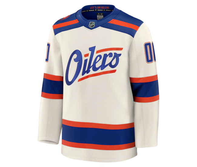 Edmonton Oilers Fanatics Alternate Premium Custom Jersey Light Beige