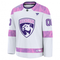 Florida Panthers Fanatics 2024 Hockey Fights Cancer Custom Practice Jersey White