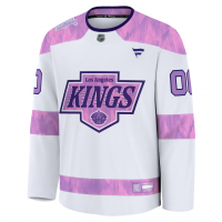 Los Angeles Kings Fanatics 2024 Hockey Fights Cancer Custom Practice Jersey White