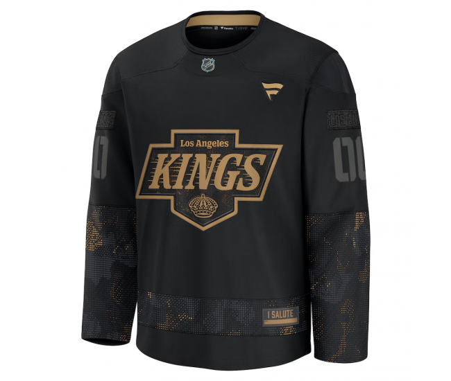 Los Angeles Kings Fanatics 2024 Military Appreciation Custom Practice Jersey Black