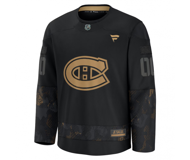 Montreal Canadiens Fanatics 2024 Military Appreciation Custom Practice Jersey Black