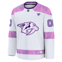 Nashville Predators Fanatics 2024 Hockey Fights Cancer Custom Practice Jersey White