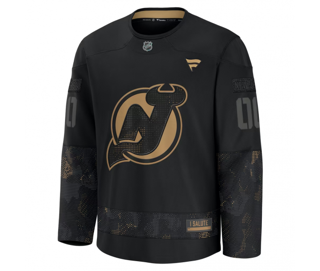 New Jersey Devils Fanatics 2024 Military Appreciation Custom Practice Jersey Black