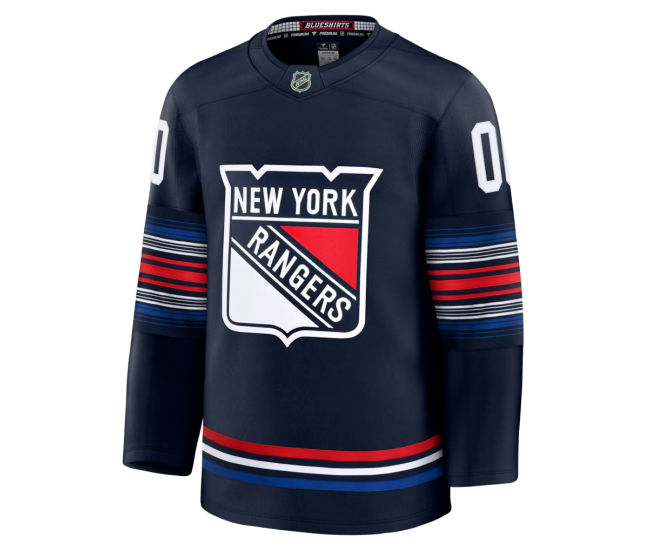 New York Rangers Fanatics Alternate Premium Custom Jersey Navy