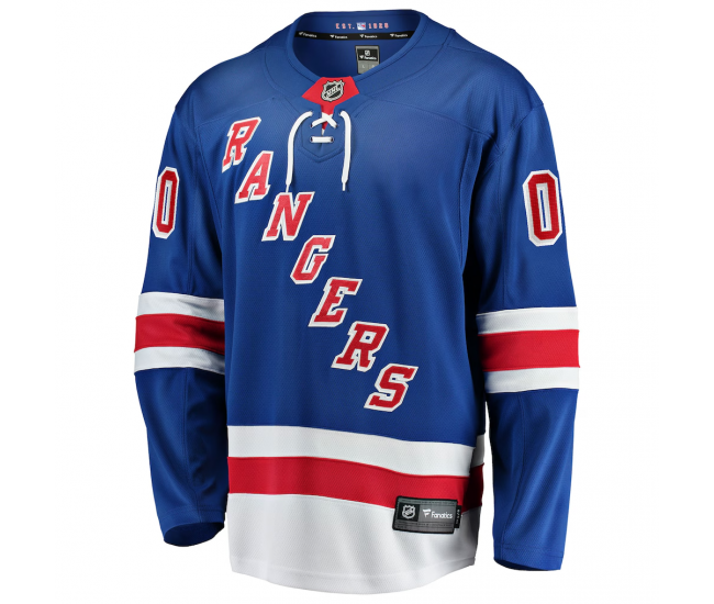 New York Rangers Fanatics Home Breakaway Custom Jersey Blue