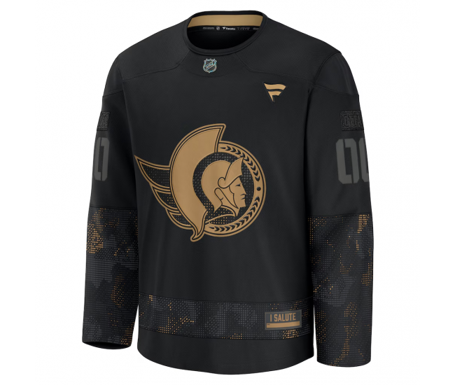 Ottawa Senators Fanatics 2024 Military Appreciation Custom Practice Jersey Black