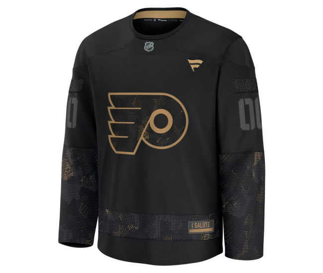 Philadelphia Flyers Fanatics 2024 Military Appreciation Custom Practice Jersey Black