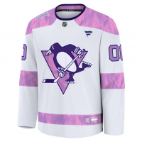 Pittsburgh Penguins Fanatics 2024 Hockey Fights Cancer Custom Practice Jersey White