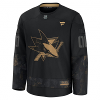 San Jose Sharks Fanatics 2024 Military Appreciation Custom Practice Jersey Black