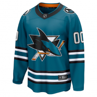 San Jose Sharks Fanatics Home Breakaway Custom Jersey Teal